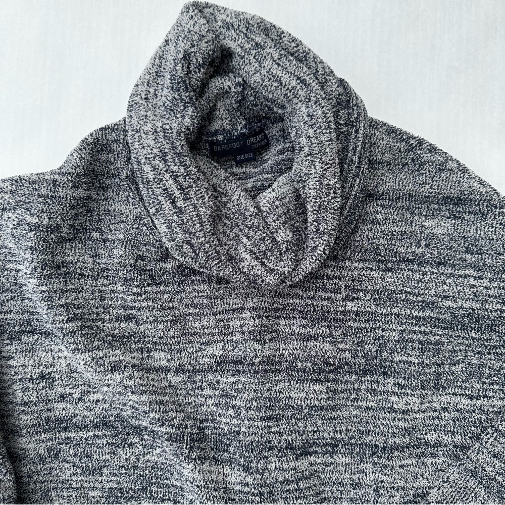Barefoot Dreams‎ Cozychic Lounge Pullover Knit OS One Size Dark Grey 800 Loose